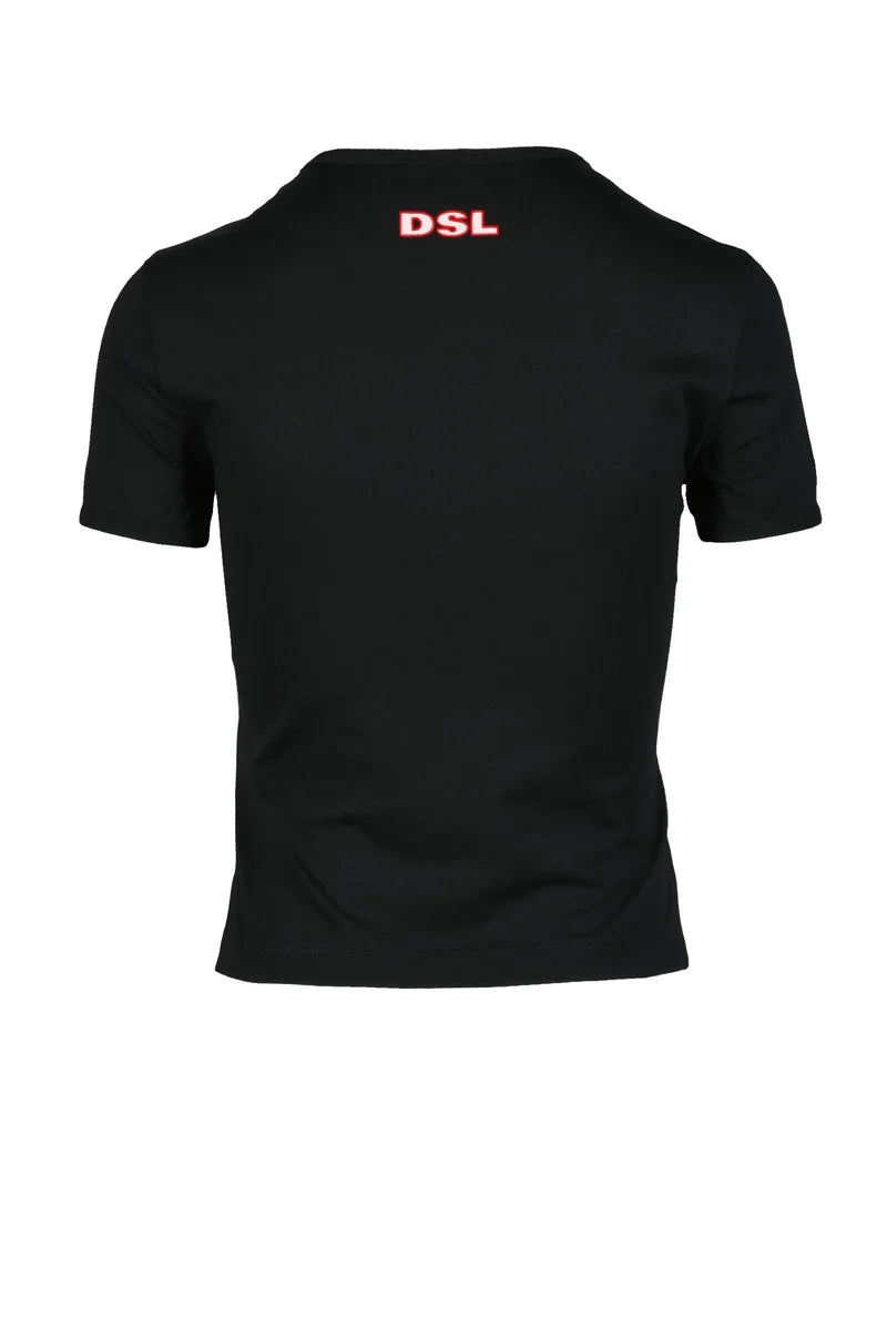 Diesel T-shirt Girocollo - Nero/Rosso