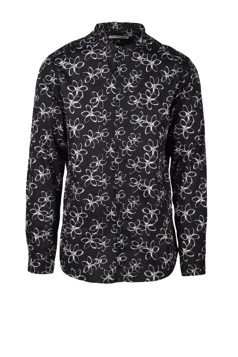 Deuxieme Camicia Cotone - Nero/Bianco