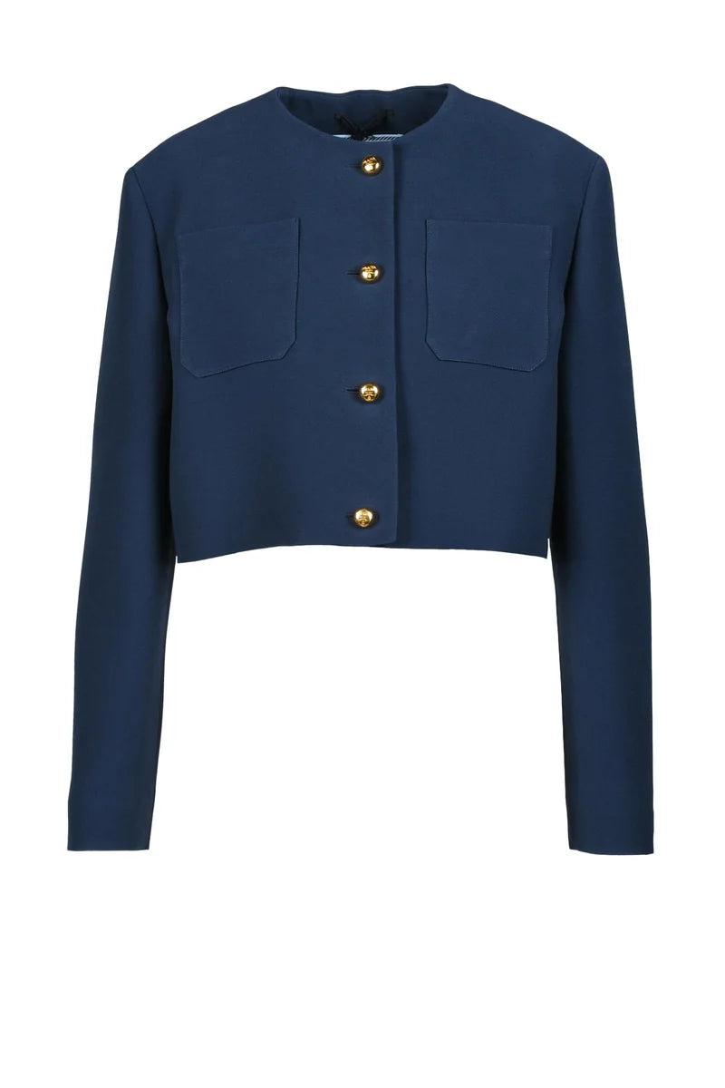 Prada Giacca Tricotina - Blu