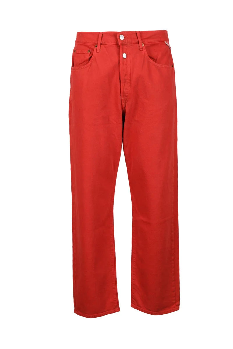 Replay Jeans Uomo Cotone Stretch - Rosso