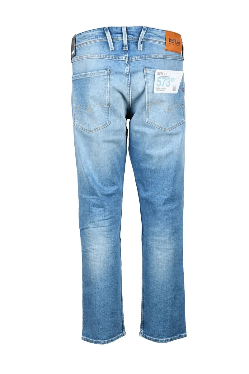 Replay Jeans Uomo Cotone Stretch - Celeste
