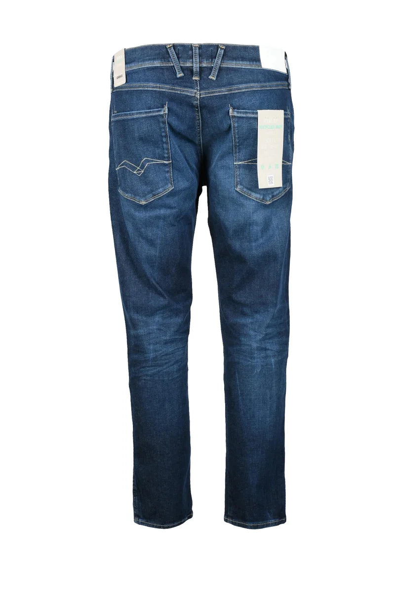 Replay Jeans Uomo Misto Cotone Stretch - Blu