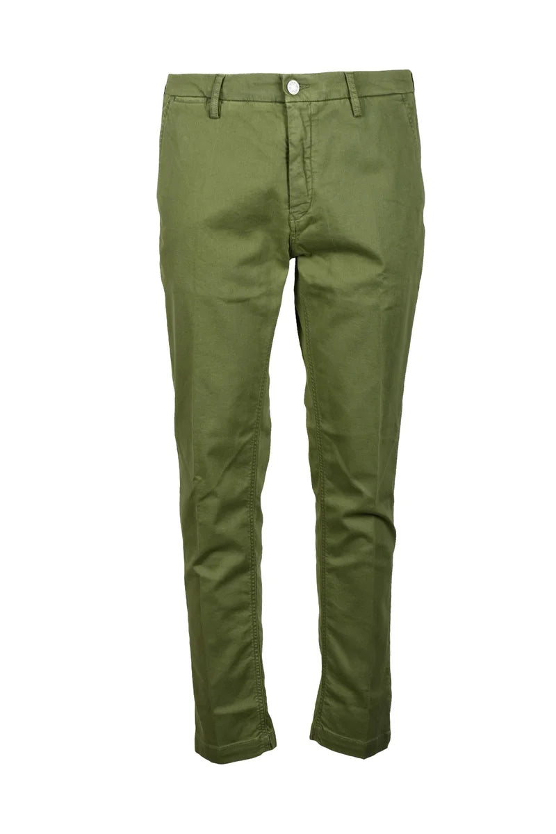 Replay Pantaloni Cotone Stretch - Verde
