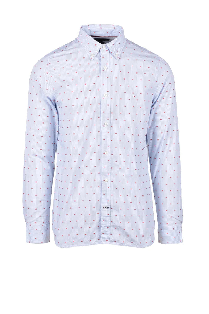 Tommy Hilfiger Camicia Righe - Bianco/Celeste
