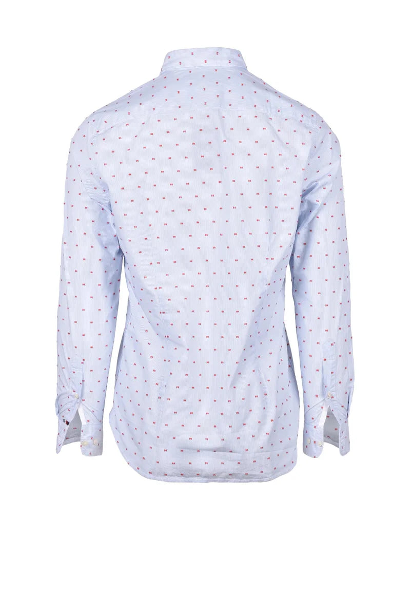 Tommy Hilfiger Camicia Righe - Bianco/Celeste