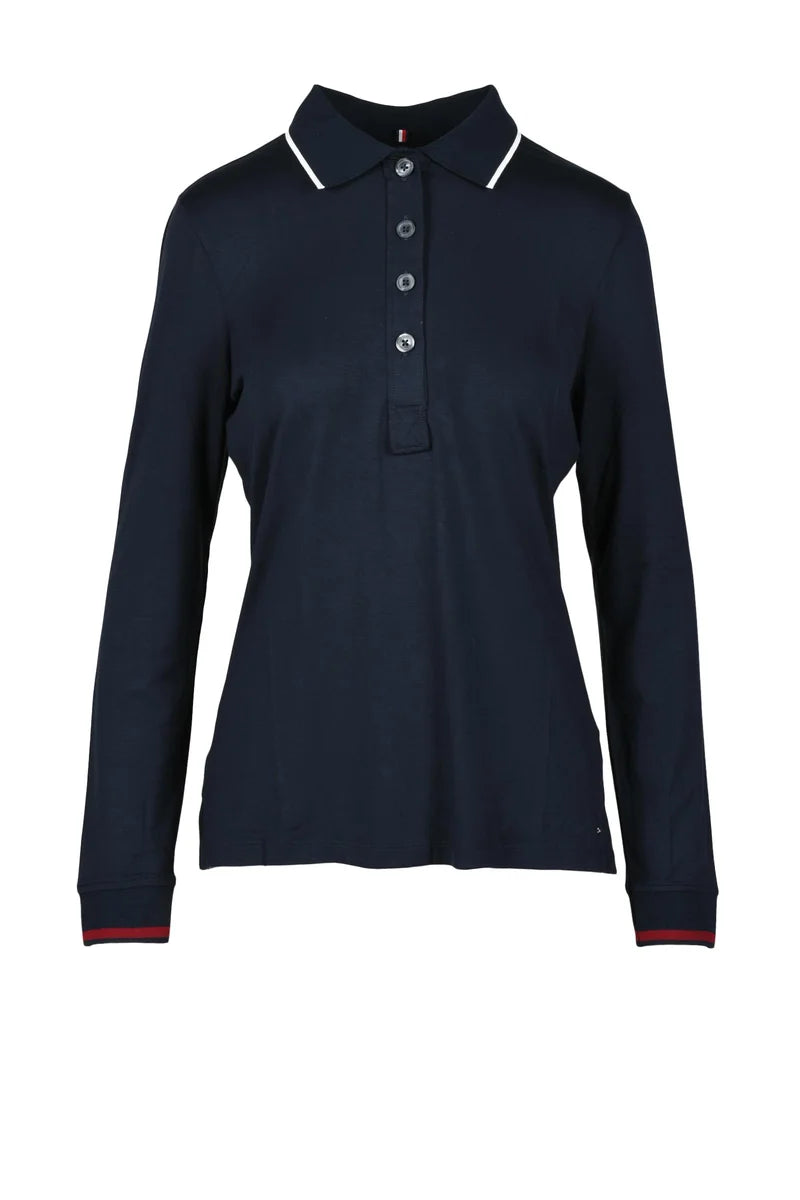 Tommy Hilfiger Polo Viscosa Elastan - Blu Notte