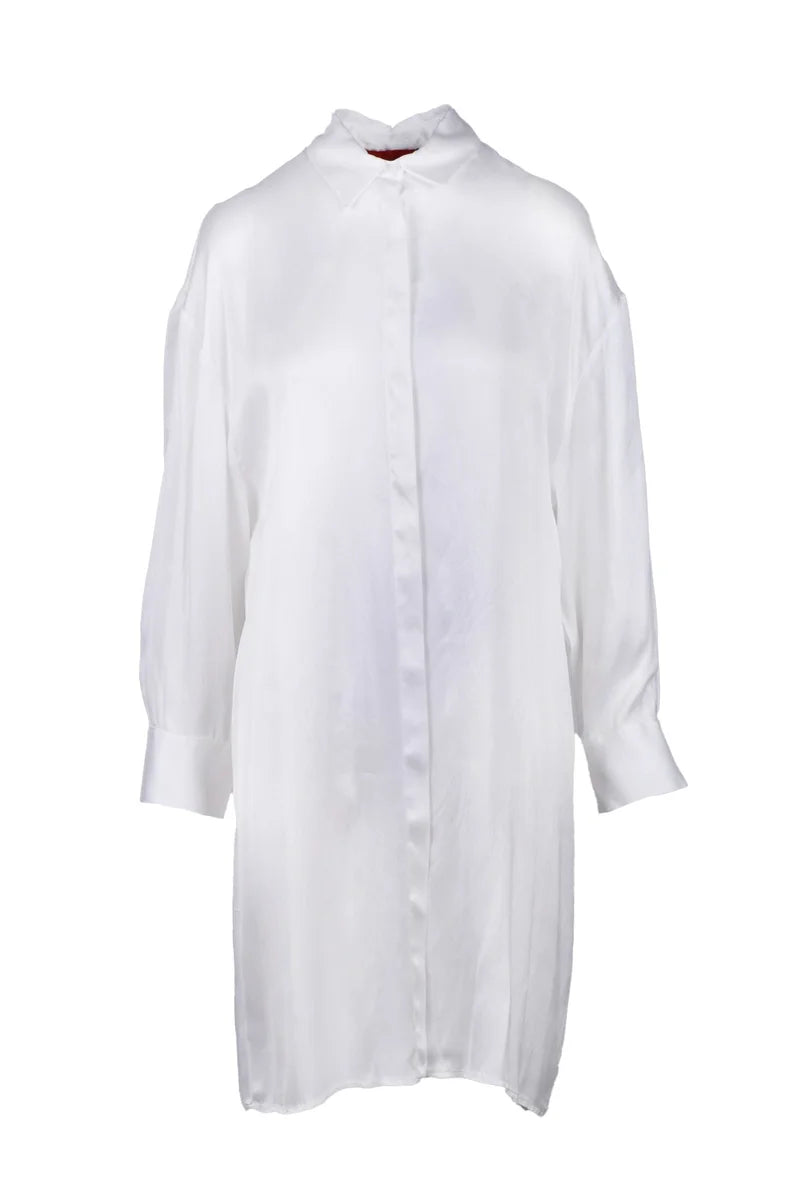Wild Cashmere Camicia Seta Elastan - Bianco