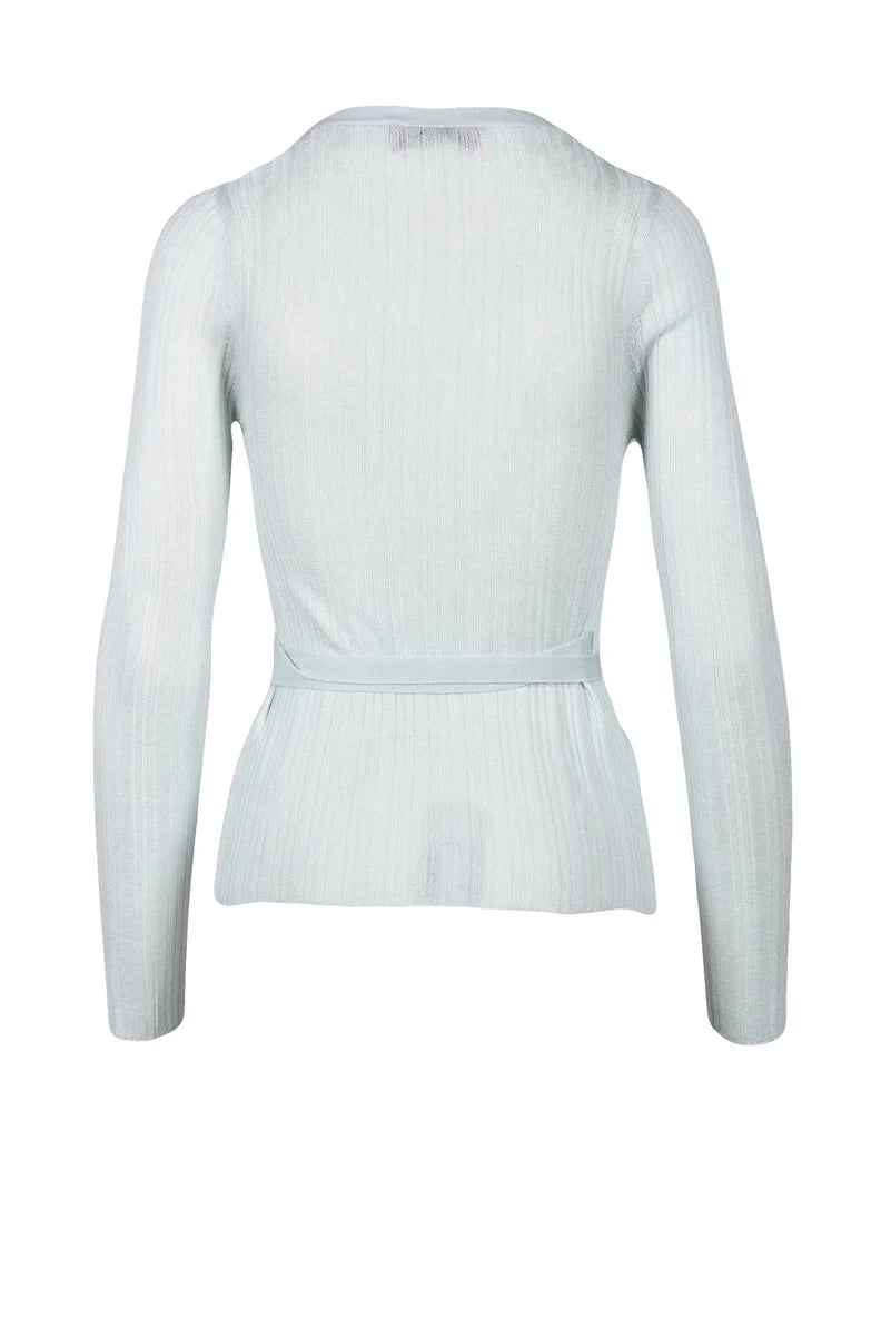 Wild Cashmere Cardigan Incrociato - Verde Acqua