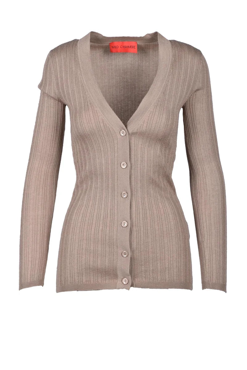 Wild Cashmere Cardigan Cannettato - Taupe