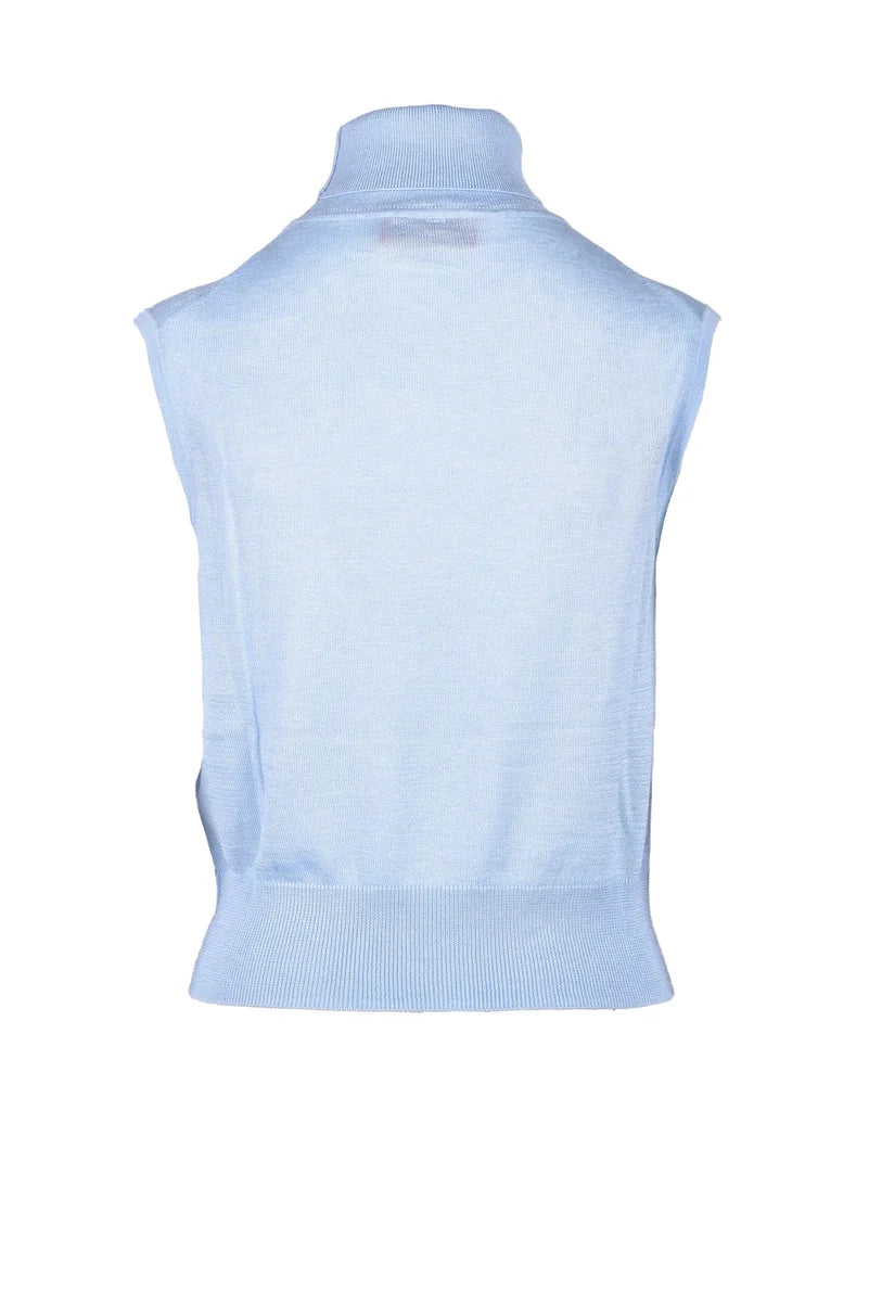 Wild Cashmere Top Seta e Cashmere - Celeste