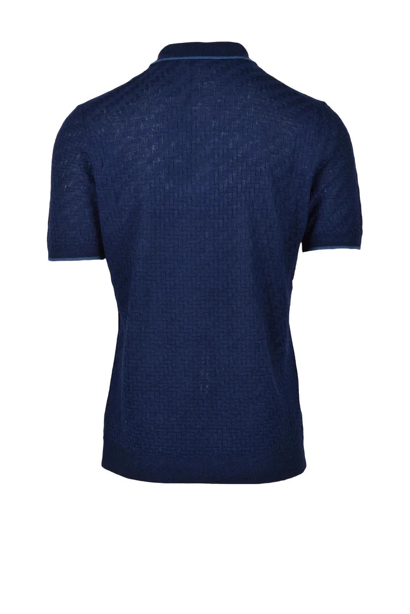 Fama Maglia Lino e Cotone - Blu