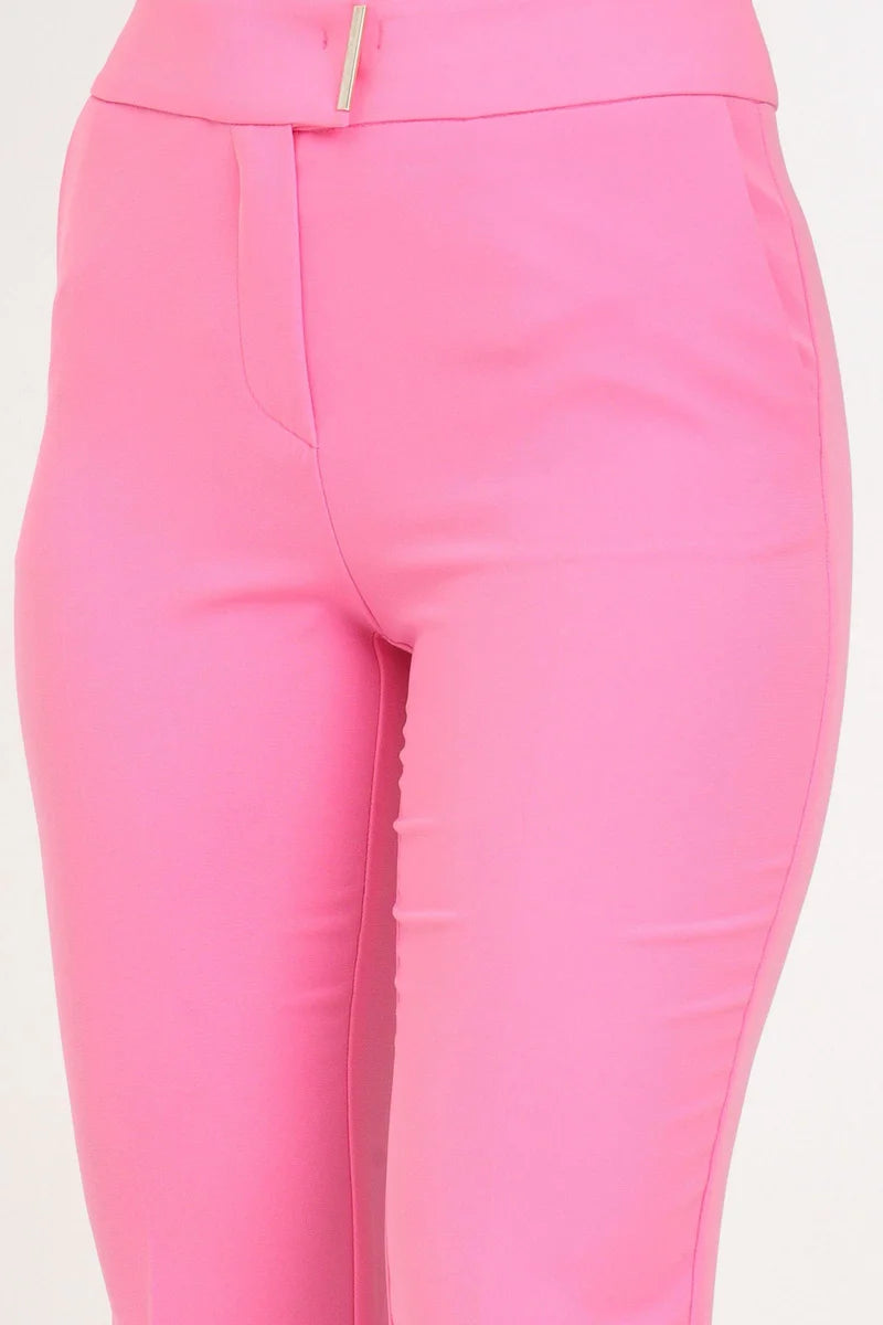 Simona Corsellini Pantalone Rosa Stretch