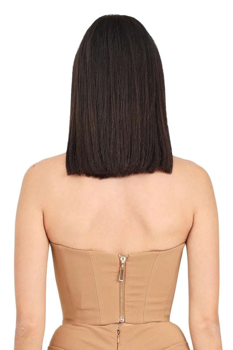 Santas* Top Corpetto con Zip Donna - Marrone