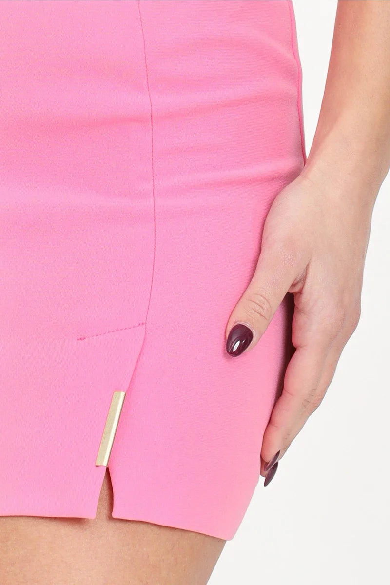 Simona Corsellini Gonna Mini Zip - Rosa