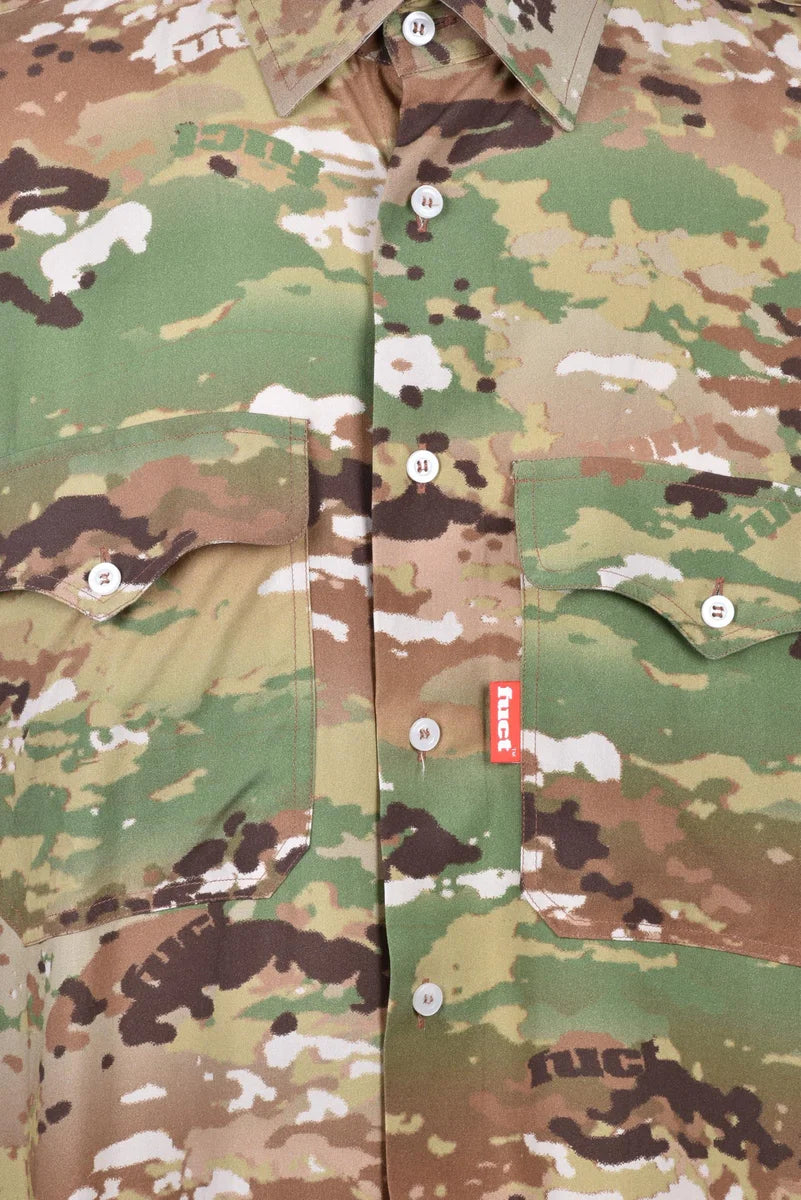 Fuct Camicia Viscosa - Verde/Marrone