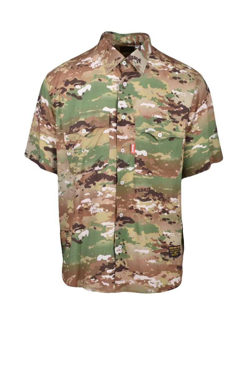 Fuct Camicia Viscosa - Verde/Marrone