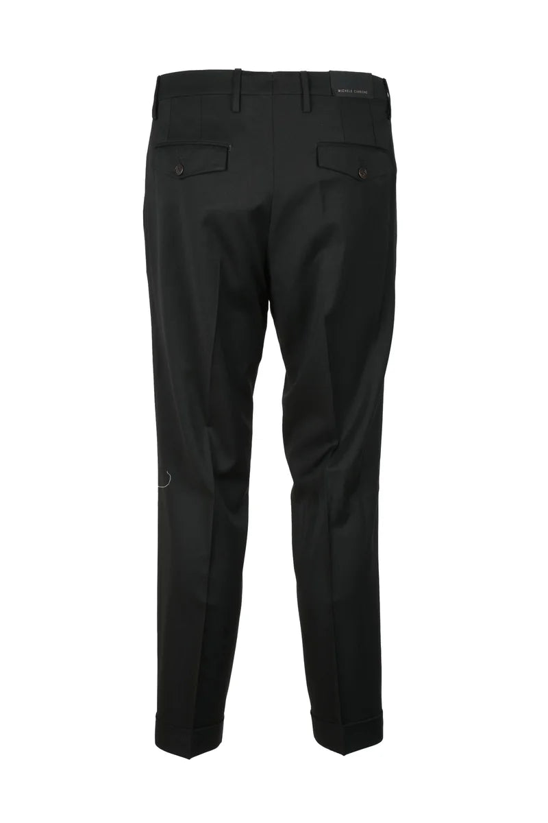 Michele Carbone Pantalone Lana Vergine - Nero