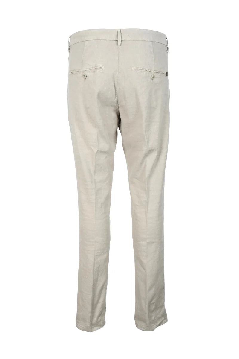Dondup Gaubert Trousers Beige Linen Lyocell