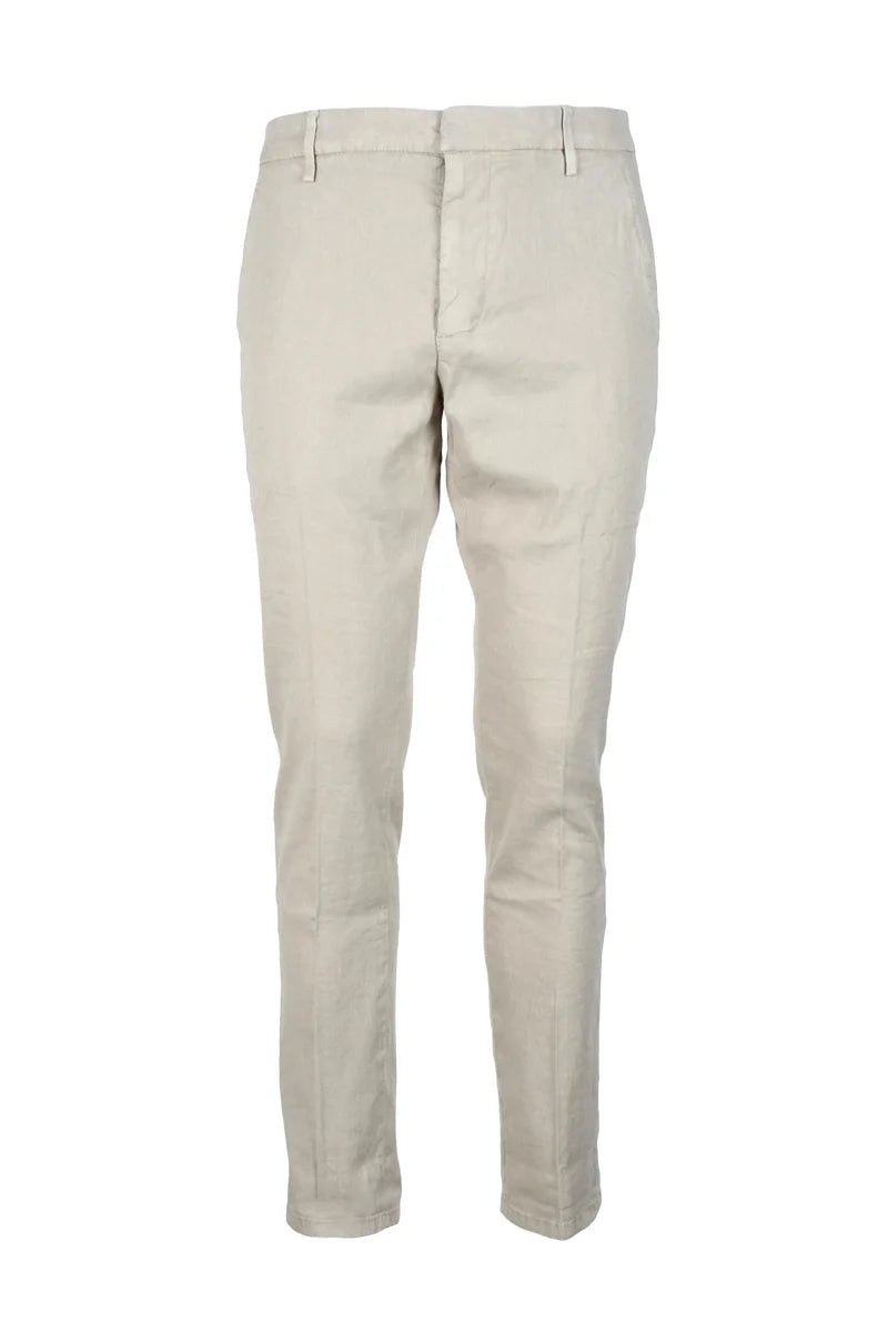 Dondup Gaubert Trousers Beige Linen Lyocell