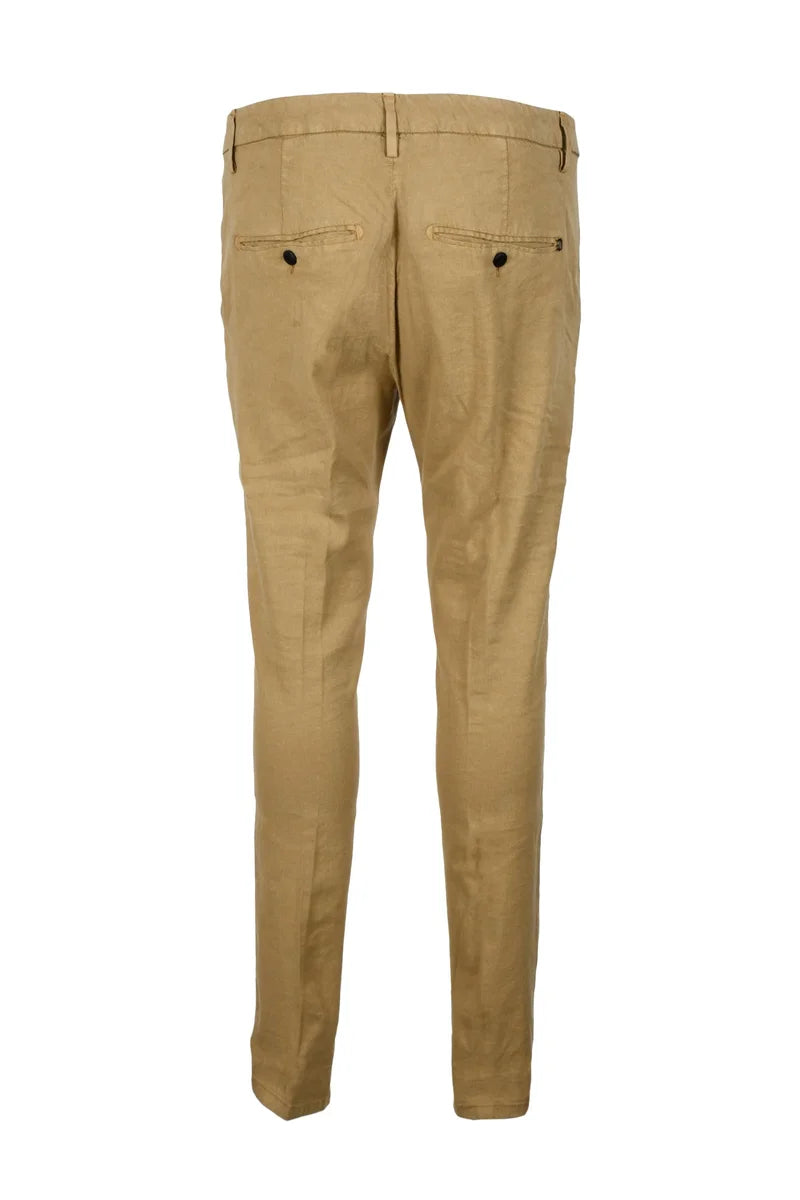 Dondup Gaubert Trousers Beige Linen Lyocell