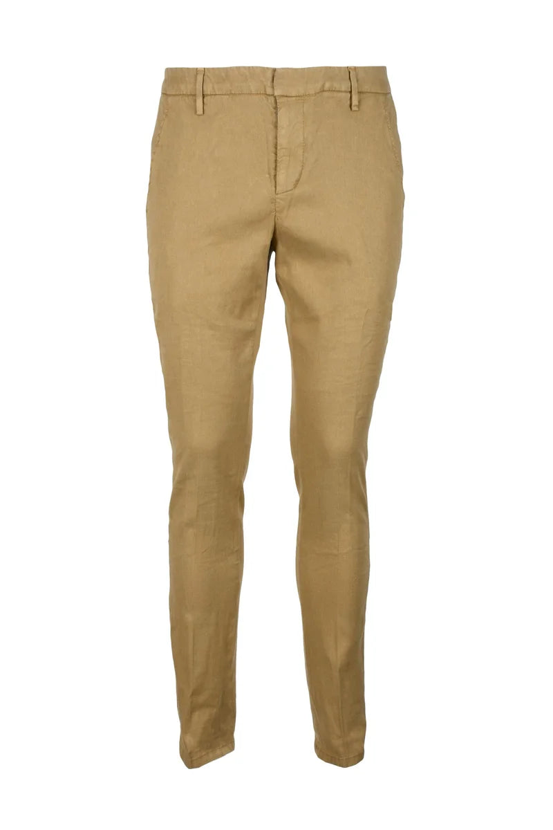 Dondup Gaubert Trousers Beige Linen Lyocell