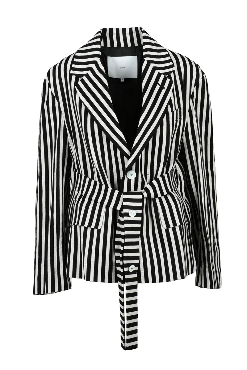 Setchu Giacca Sfiancata - Nero/Beige