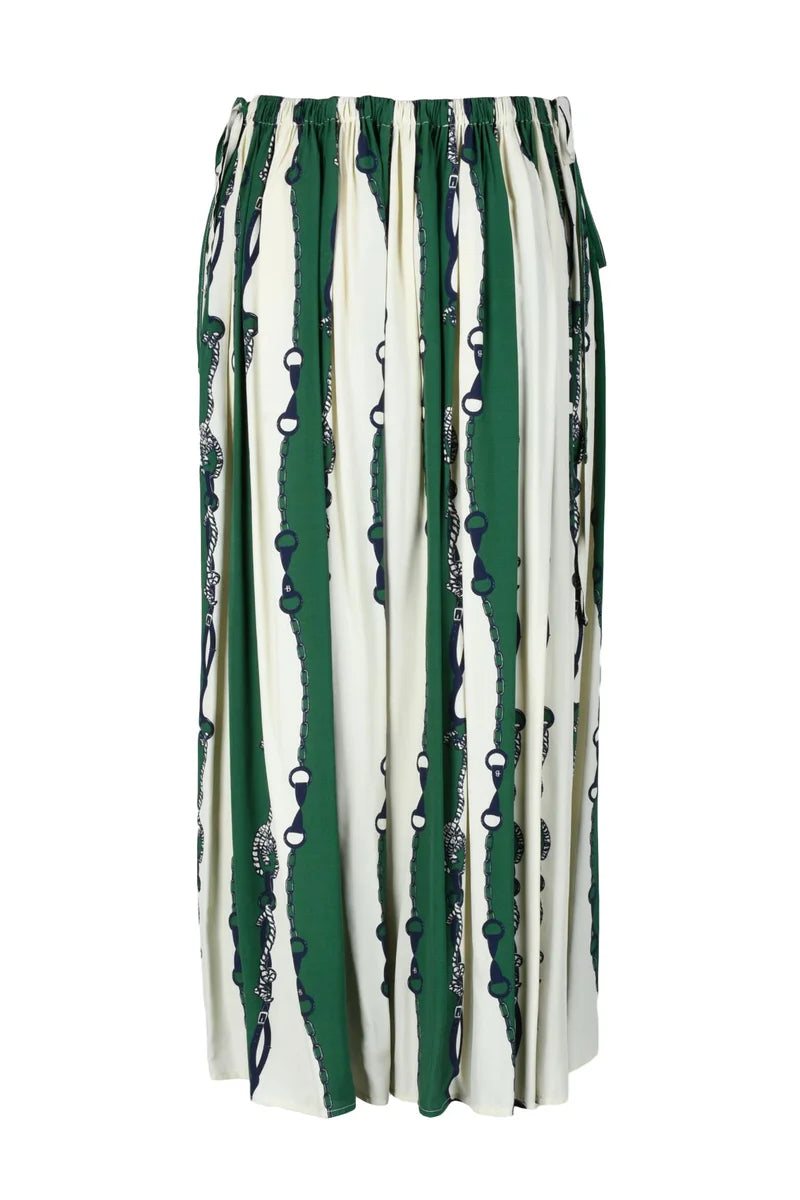 Ballantyne Gonna Lunga - Cream/Green