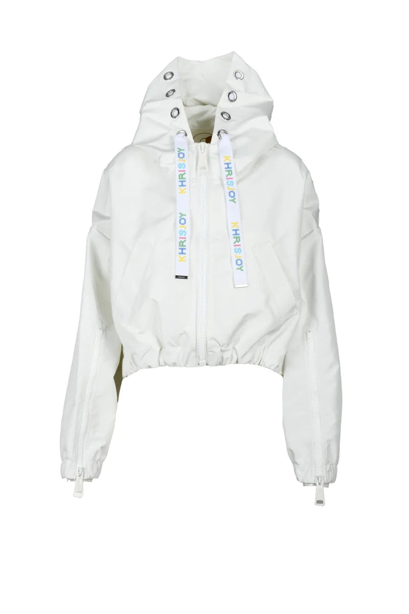 Khrisjoy Cappotto Crop Poliestere - Bianco