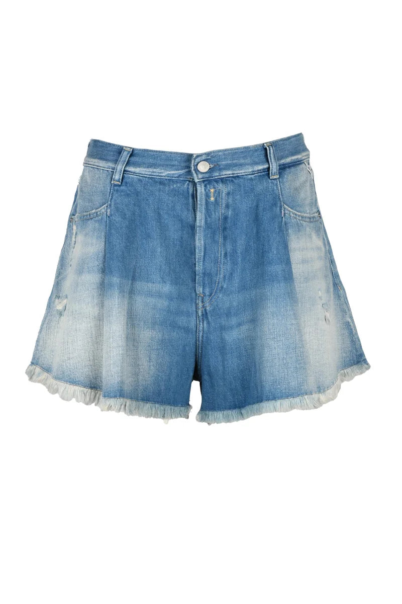 Replay Short Cotone - Celeste