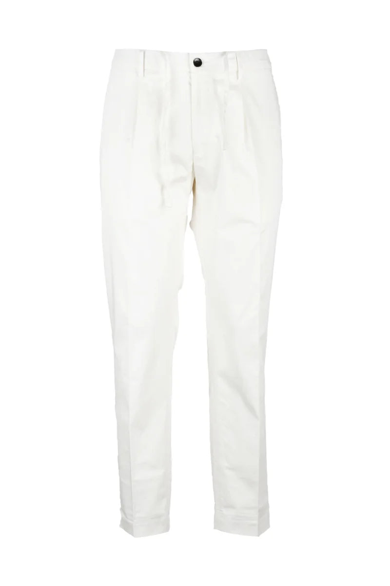Michele Carbone Pantaloni Chino Stretch - Bianco