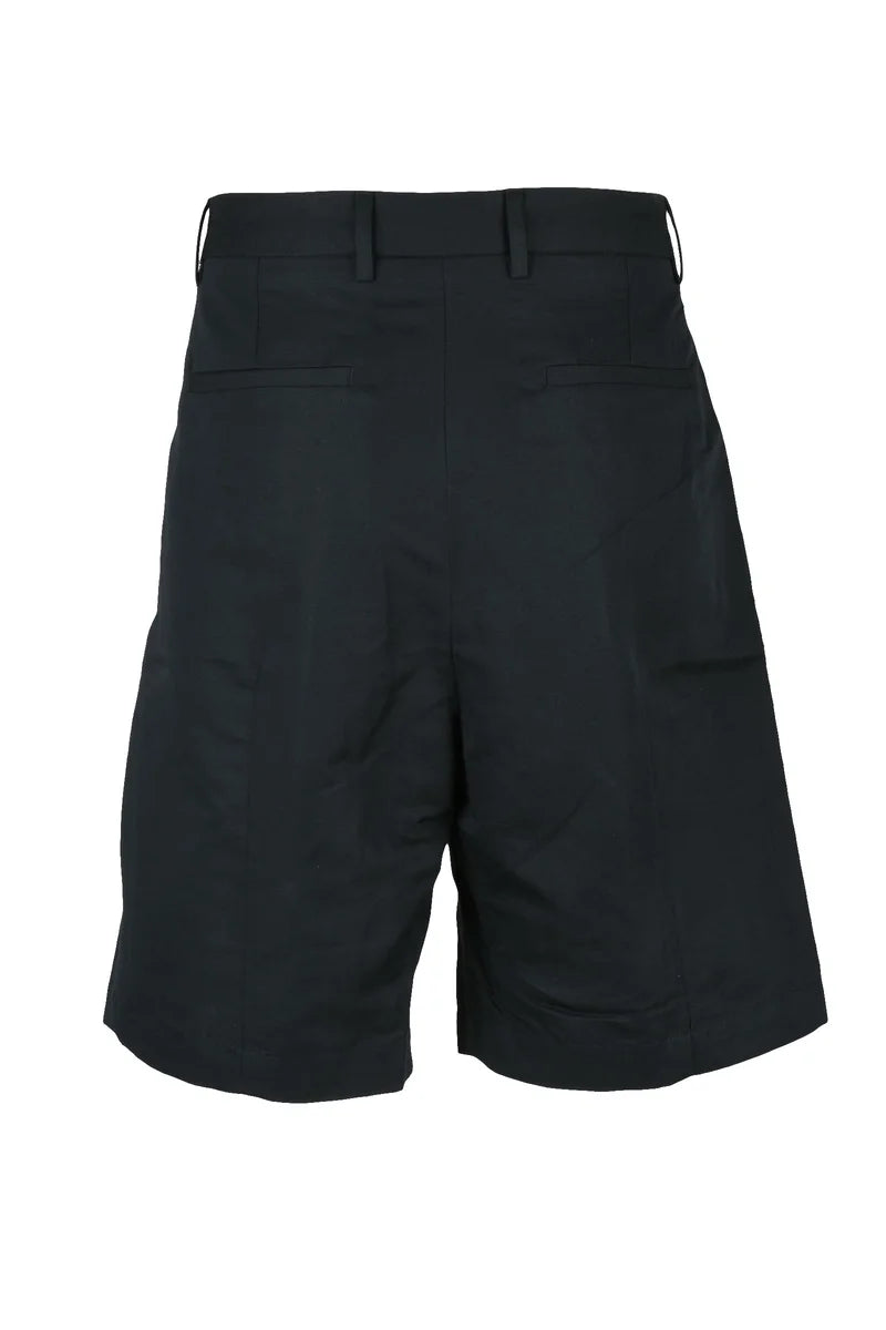 Low Brand Bermuda Lino Cotone - Nero