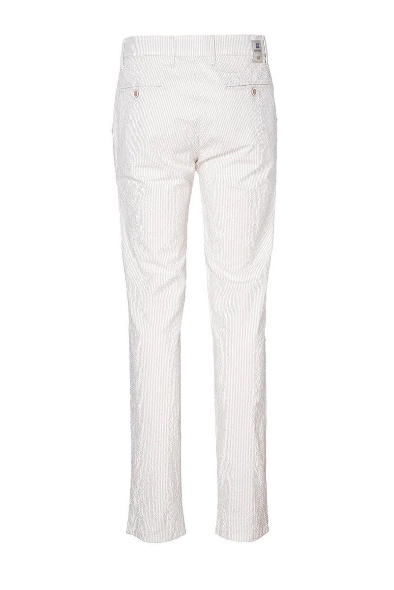 Club Of Comfort Stretch Trousers - White/Blue