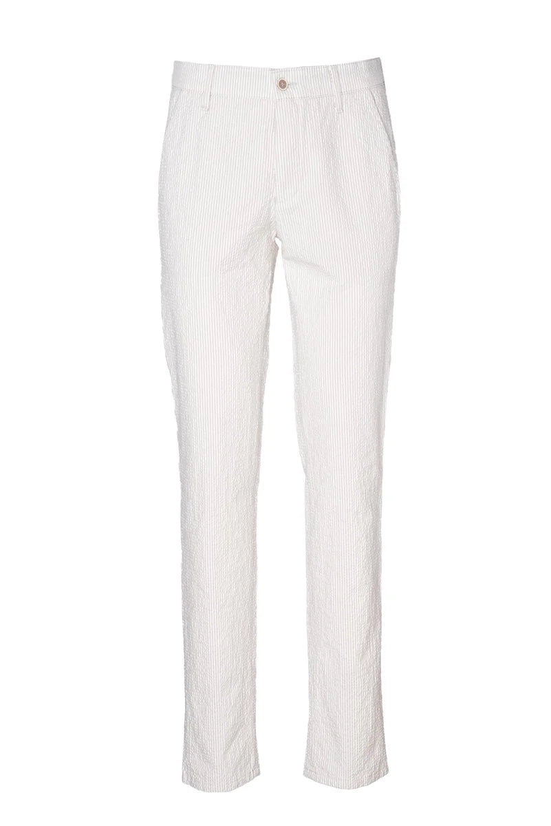Club Of Comfort Stretch Trousers - White/Blue