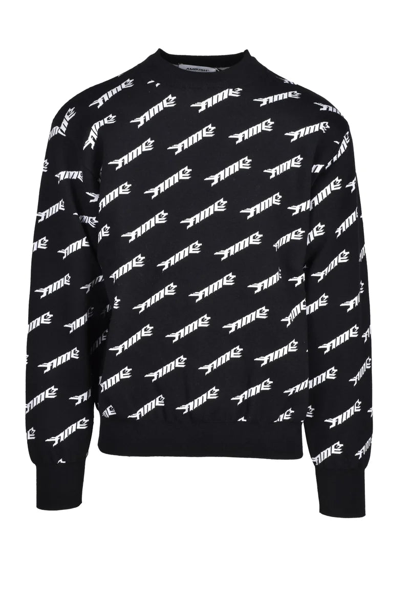 Ambush* Maglia Lana Vergine - Nero/Bianco