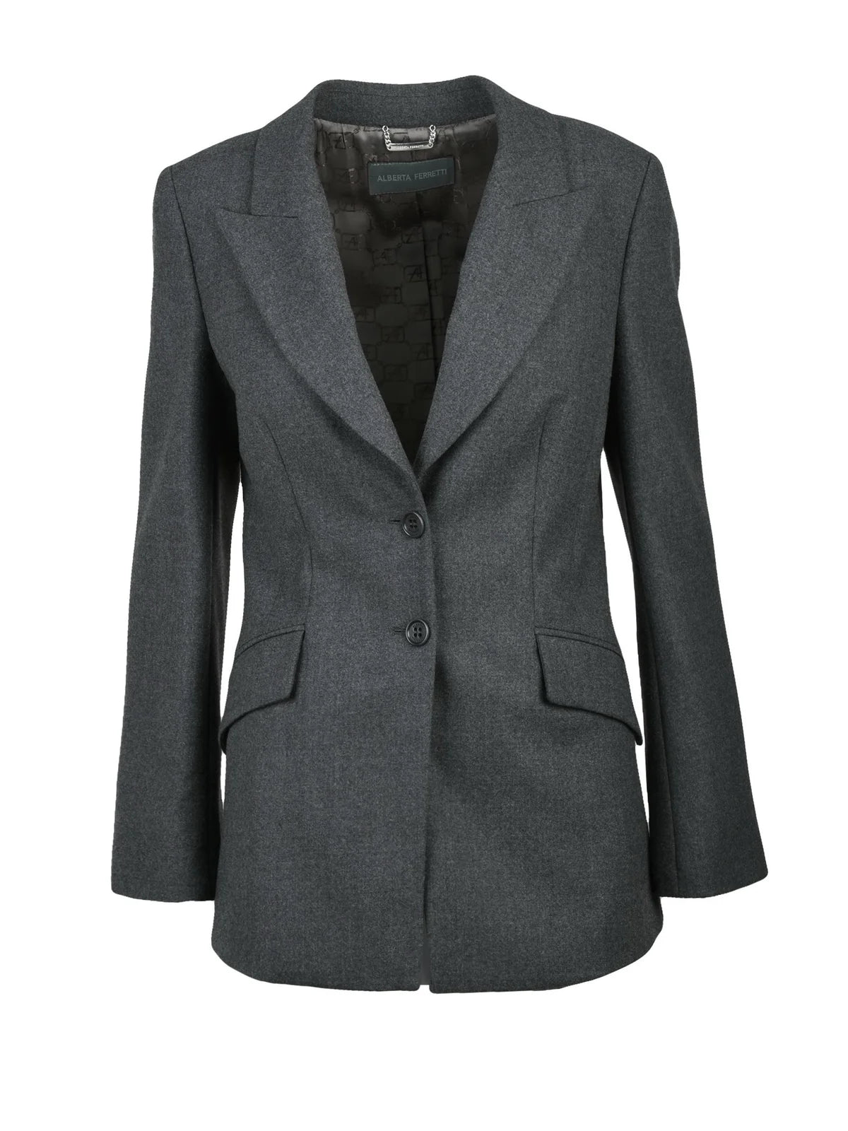 Alberta Ferretti Giacca Avvitata - Grigio