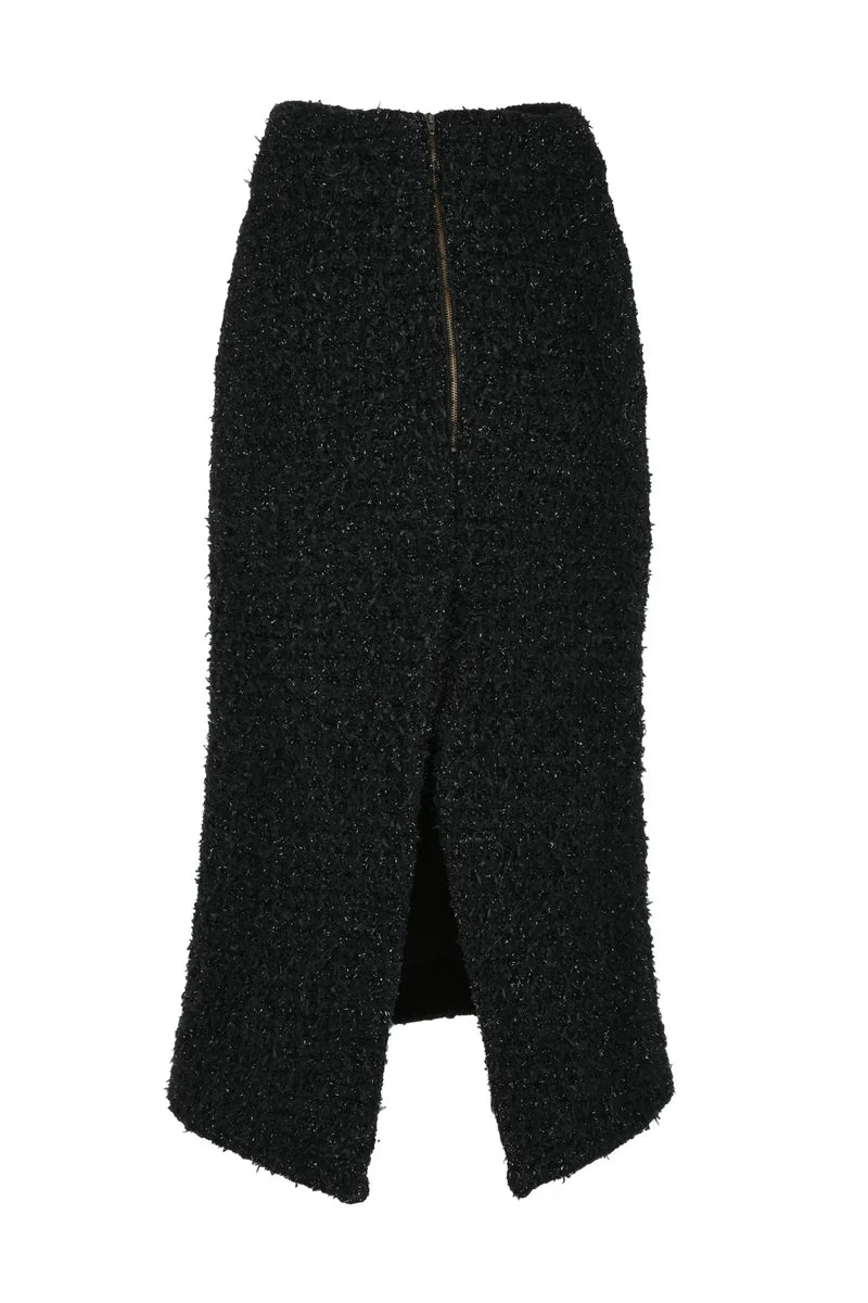 Balenciaga Gonna Bouclé - Nero