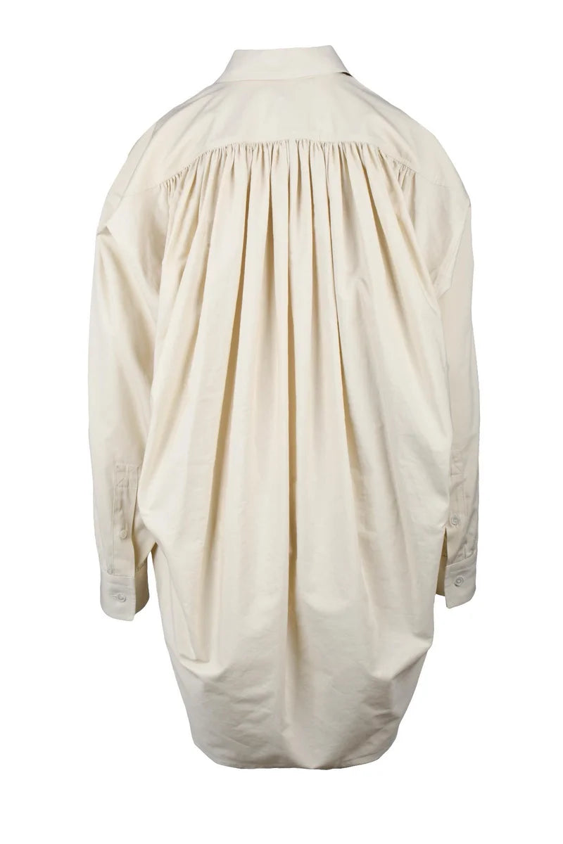 Bottega Veneta Camicia Over Cotone/Viscosa - Beige