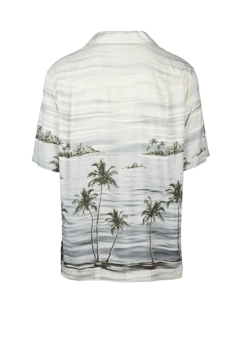 Celine Camicia Hawaii in Viscosa - Grigio