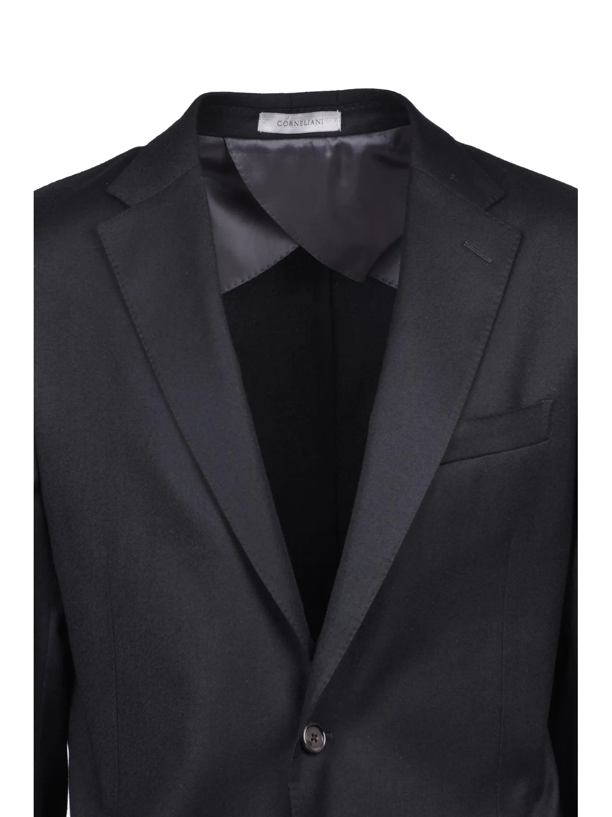 Corneliani Giacca Stondata Lana Vergine - Nero