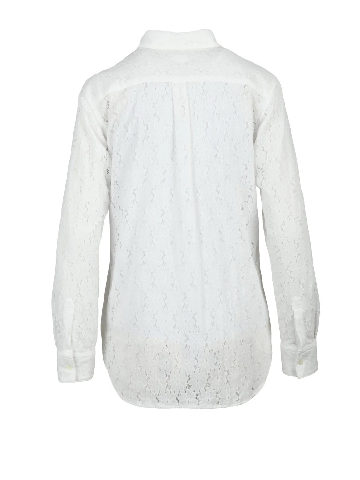 Comme Des Garçons Camicia Pizzo Nylon - Bianco