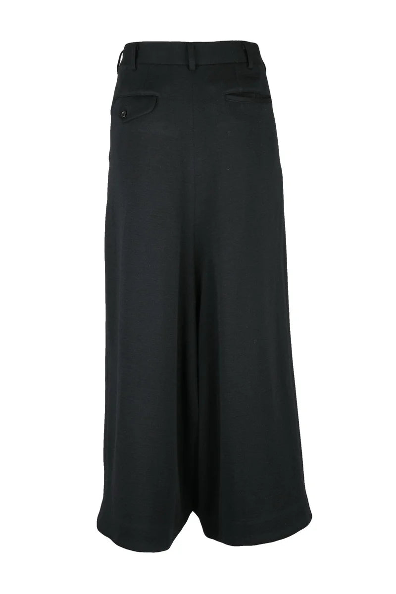 Comme Des Garçons Gonna Pantalone Lana - Nero