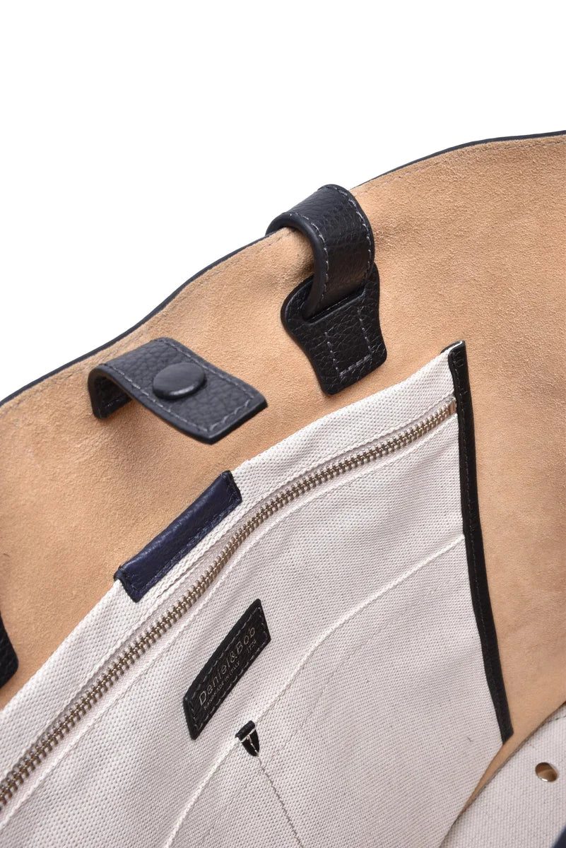 Daniel&Bob Borsa Shopper in Pelle - Nero