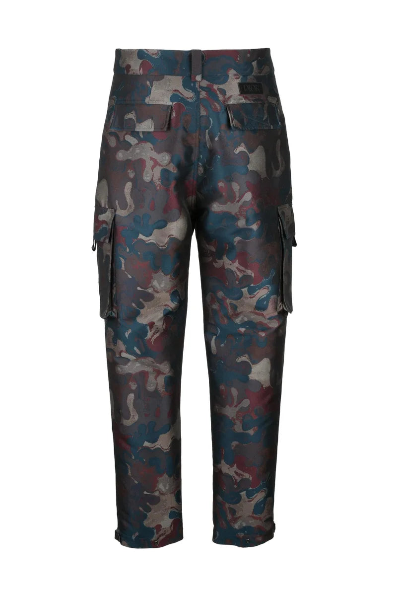 Dior Pantaloni Cargo Poliammide PVC - Blu