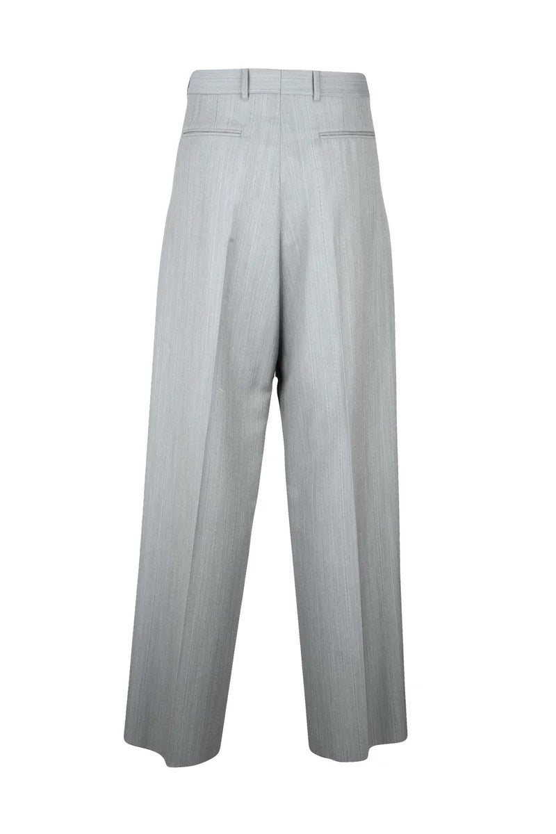 Dior Pantaloni Classici in Lana Mohair - Grigio