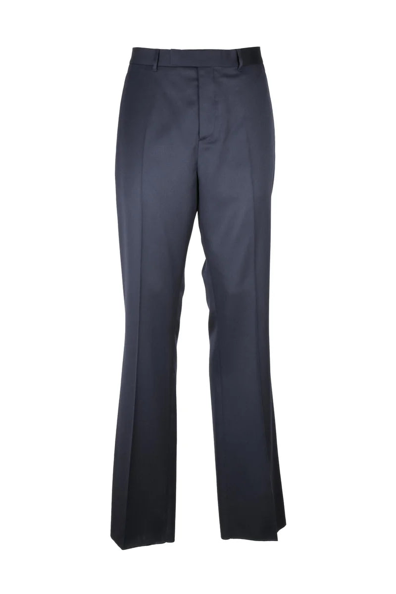 Dior Pantaloni Classici Lana Vergine - Blu