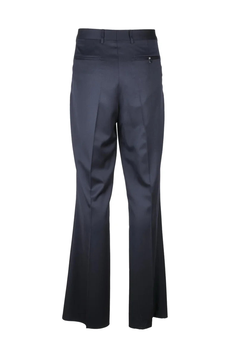 Dior Pantaloni Classici Lana Vergine - Blu