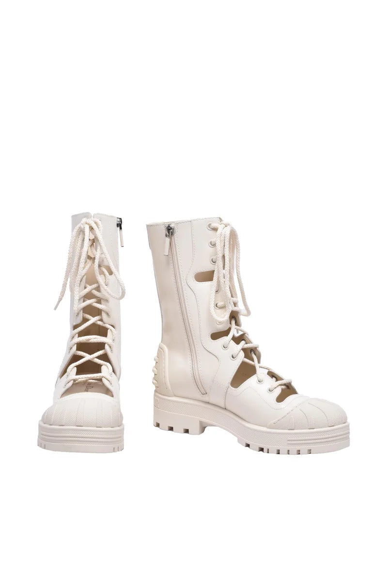 Dior Stivali Iron in Pelle - Bianco