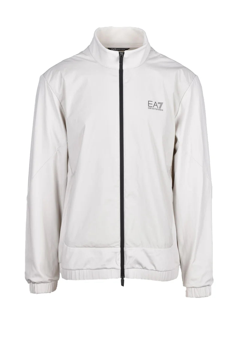 EA7 Emporio Armani Felpa Zip Poliammide/Elastan - Grigio Chiaro