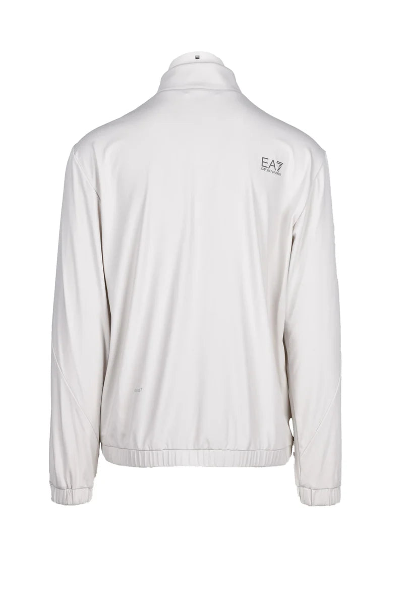 EA7 Emporio Armani Felpa Zip Poliammide/Elastan - Grigio Chiaro