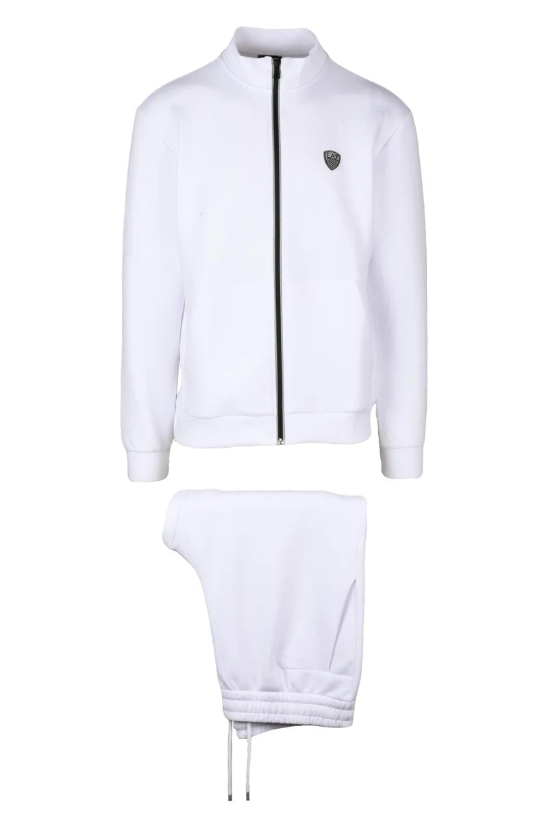 EA7 Emporio Armani Tuta Sportiva Poliestere/Viscosa/Elastan - Bianco